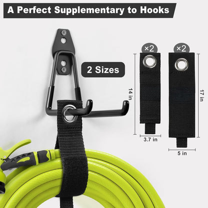 Garage Hooks, 20-Pack Steel Accessories for Organization and Storage, Heavy Wall Mount Duty Hooks with Anti-Slip Coating Hanging Ladder, Bike, Power Tools More Tools, Black -