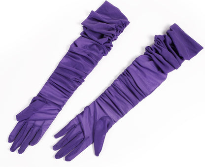 1 Pair Half Finger Leather Gloves - Stylish Red Fingerless Biker Punk for Halloween, Women, Girls, Cosplay, Performance