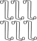 6Pack 8 Inch Tack Hook Heavy Duty Metal Over Rail Hooks Stall for Hanging Horse Bridles Halters and Buckets -