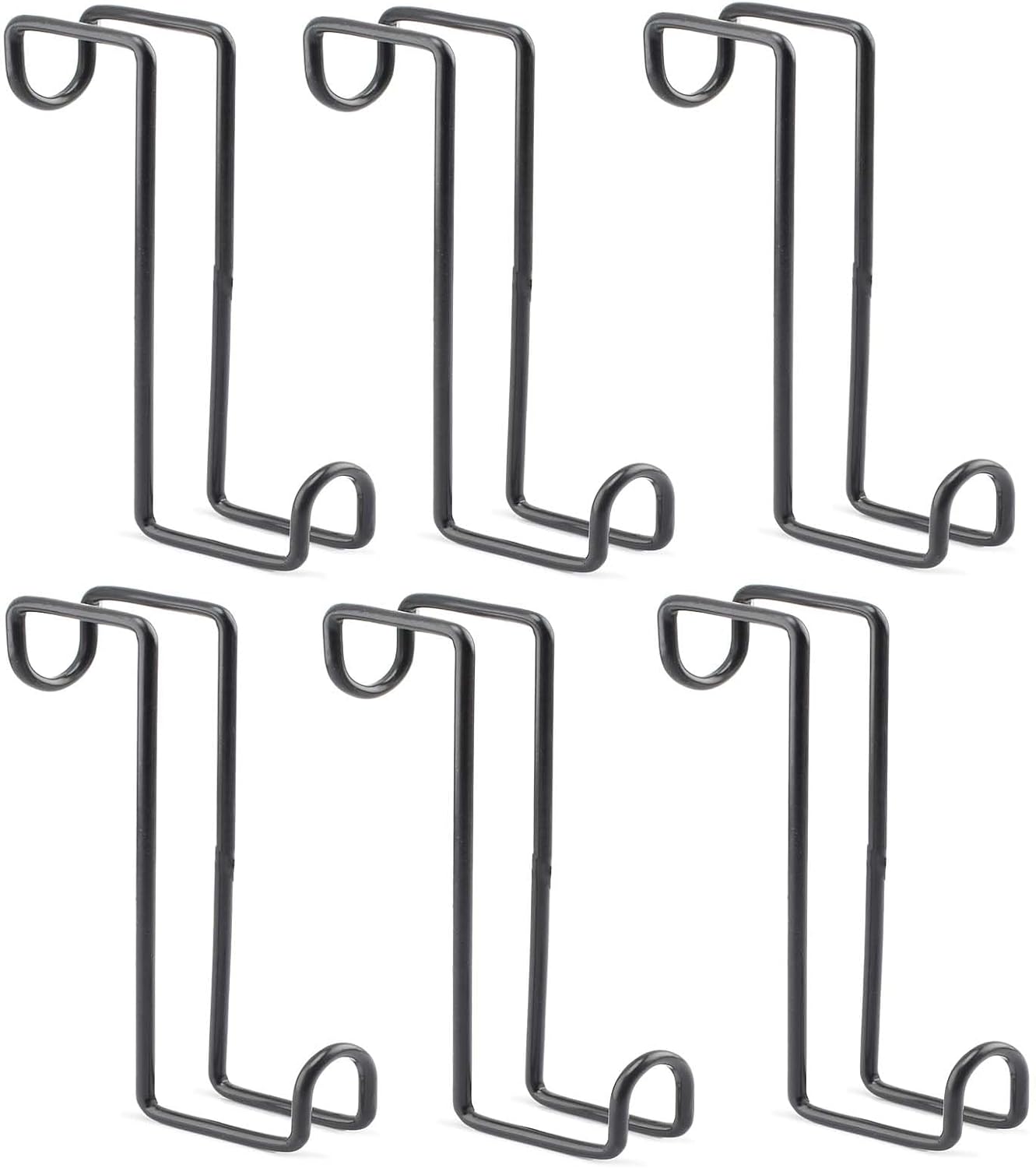 6Pack 8 Inch Tack Hook Heavy Duty Metal Over Rail Hooks Stall for Hanging Horse Bridles Halters and Buckets -