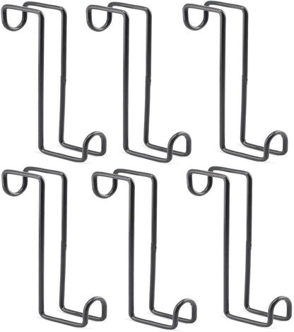 6Pack 8 Inch Tack Hook Heavy Duty Metal Over Rail Hooks Stall for Hanging Horse Bridles Halters and Buckets -