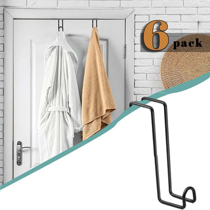 6Pack 8 Inch Tack Hook Heavy Duty Metal Over Rail Hooks Stall for Hanging Horse Bridles Halters and Buckets -