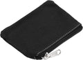 3" x 5" Coin Purse Pouch, Change Purses Small Organizer Bags with Zipper Canvas for Home, Black -