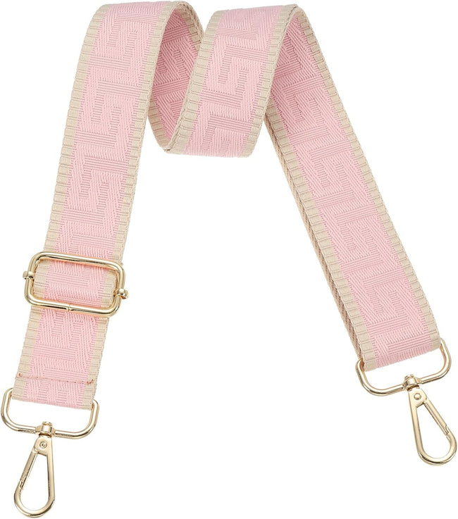 Purse Strap, Adjustable Crossbody Bag Straps Wide Shoulder Strap Universal Replacement Belt for Women's Handbags Canvas Satchels Backpack, Light Pink - Hover Image