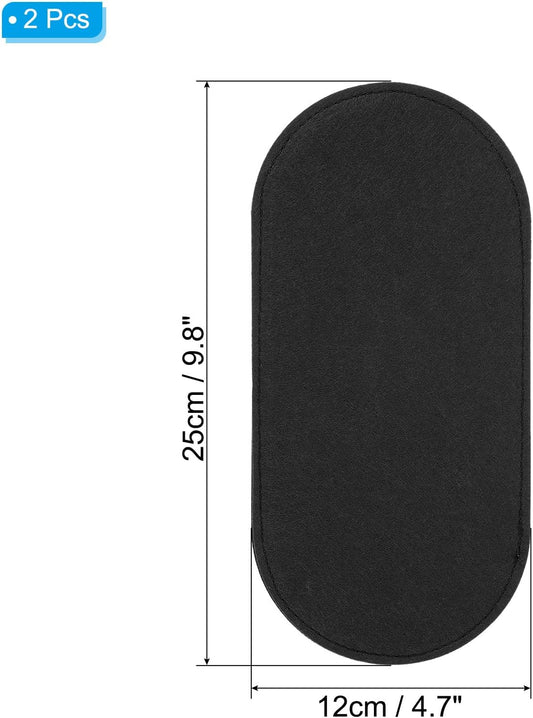 Felt Base Shaper 10x5 Inch, 2 Pcs Bag Bottom Pad Purse Liner Board Insert Oval for Handbags Tote Crossbody Backpack, Black Inch