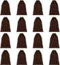 Shoe Dust Bag, 16 Pack Duster Flannel Shoes Pouch with Drawstring Washable Breathable Travel Bags for Home Luggage Storage, 12x17" Brown -