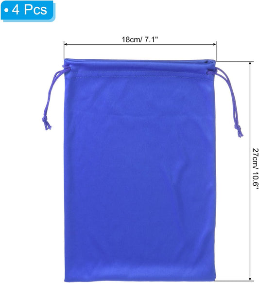 Ski Goggle Bag, Microfiber Snow Goggles Case Cover Soft Storage Sleeve Drawstring Pouch Blue -