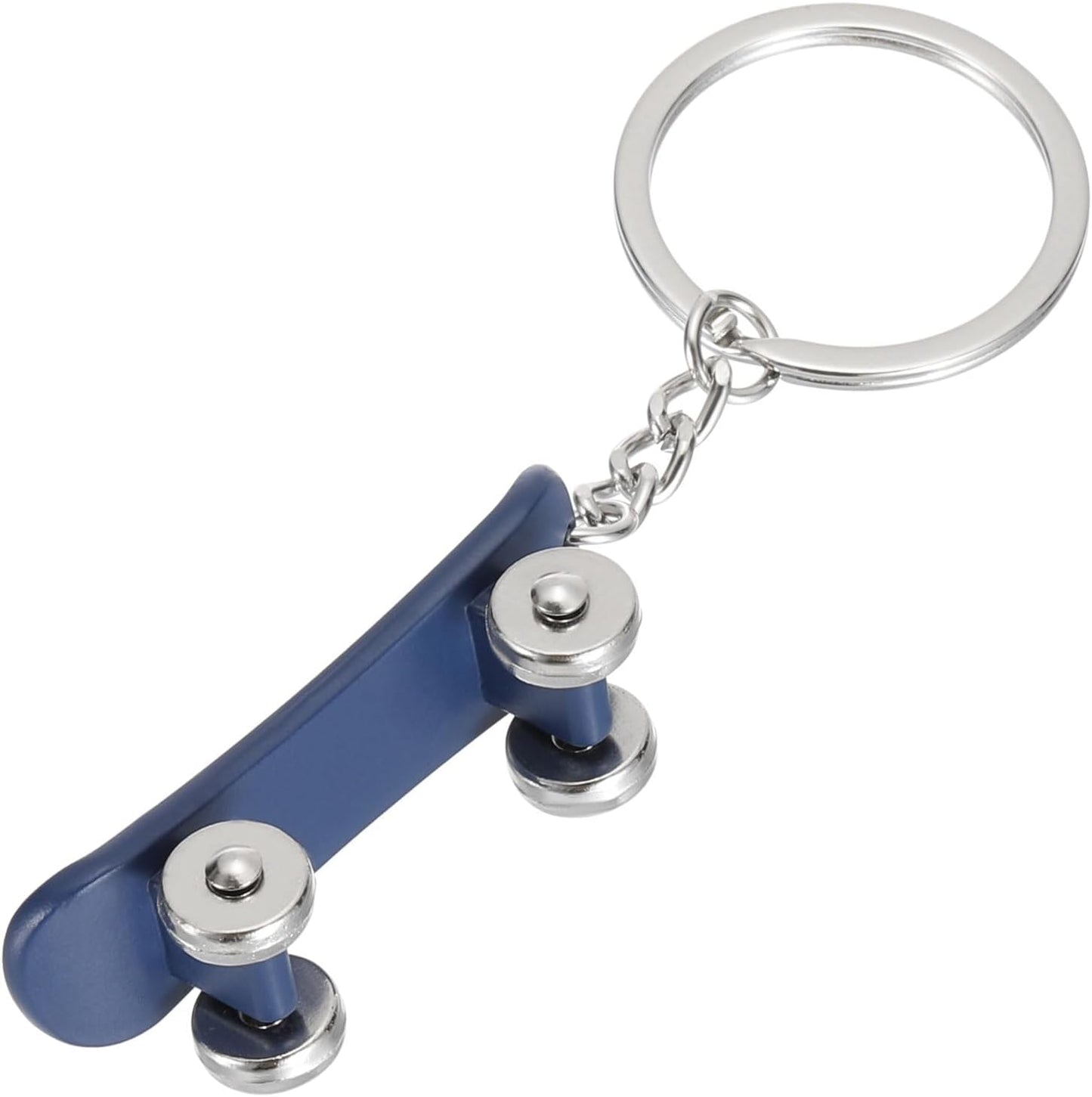 SkateBoard Hoop Keychain, Mini Cute Sports Basketball Key Chain Sport Ball Pendant Ring Bag Blue -