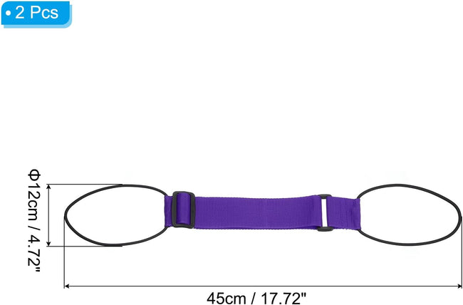 Luggage Straps Bag Bungee, 2 Pcs Suitcase Adjustable Belt for Add a Easy to Travel Elastic Strap Handle Handbag Backpack, Purple - Main Image