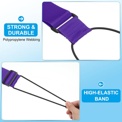 Luggage Straps Bag Bungee, 2 Pcs Suitcase Adjustable Belt for Add a Easy to Travel Elastic Strap Handle Handbag Backpack, Purple -