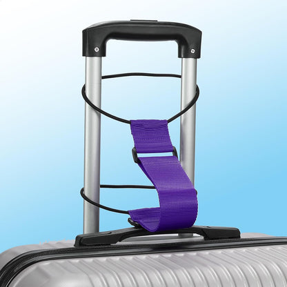 Luggage Straps Bag Bungee, 2 Pcs Suitcase Adjustable Belt for Add a Easy to Travel Elastic Strap Handle Handbag Backpack, Purple -