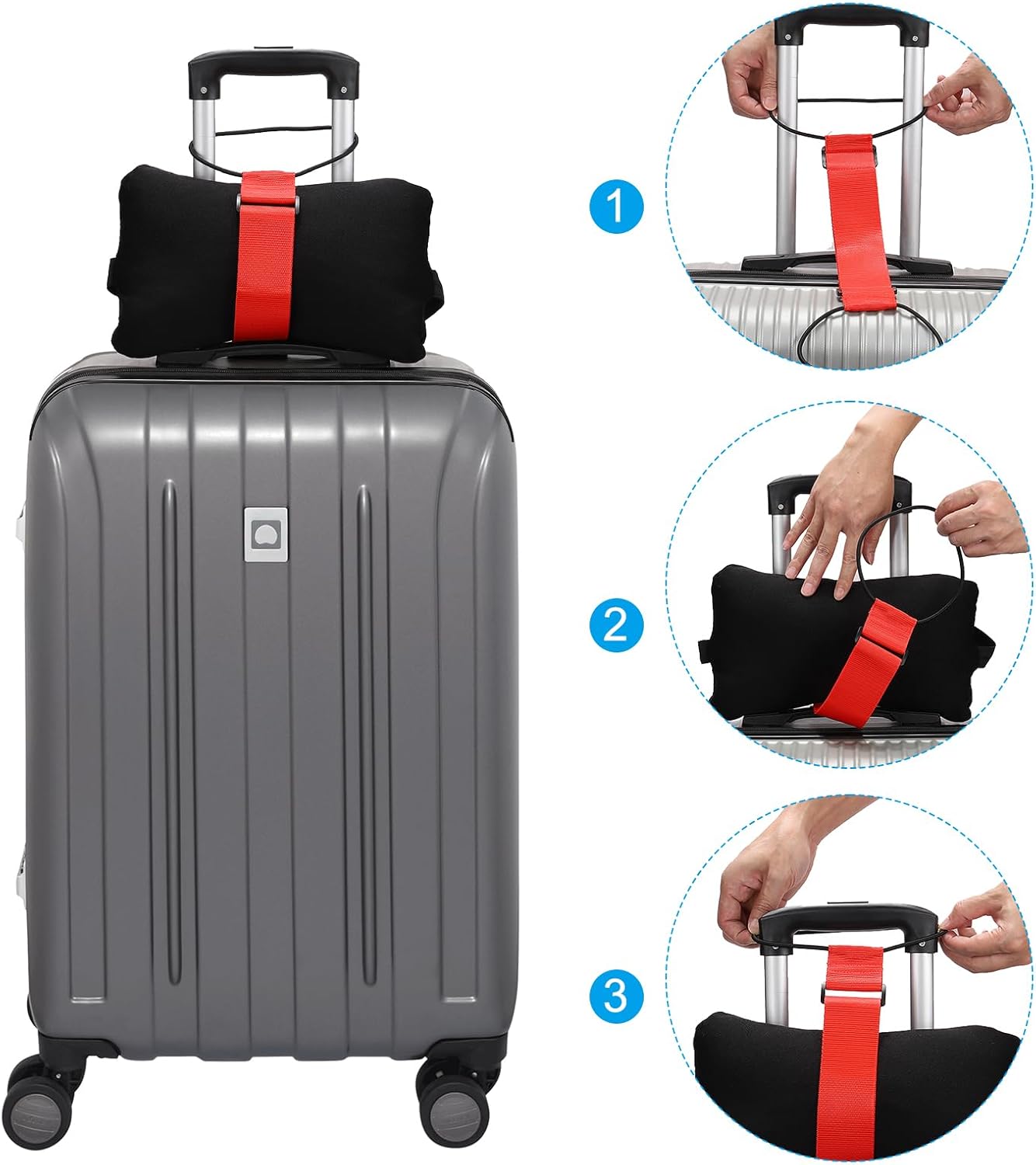 Luggage Straps Bag Bungee, 2 Pcs Suitcase Adjustable Belt for Add a Easy to Travel Elastic Strap Handle Handbag Backpack, Purple -