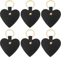 Heart Leather Keychain - Cute Valentine's Day Wedding Party Favors Black