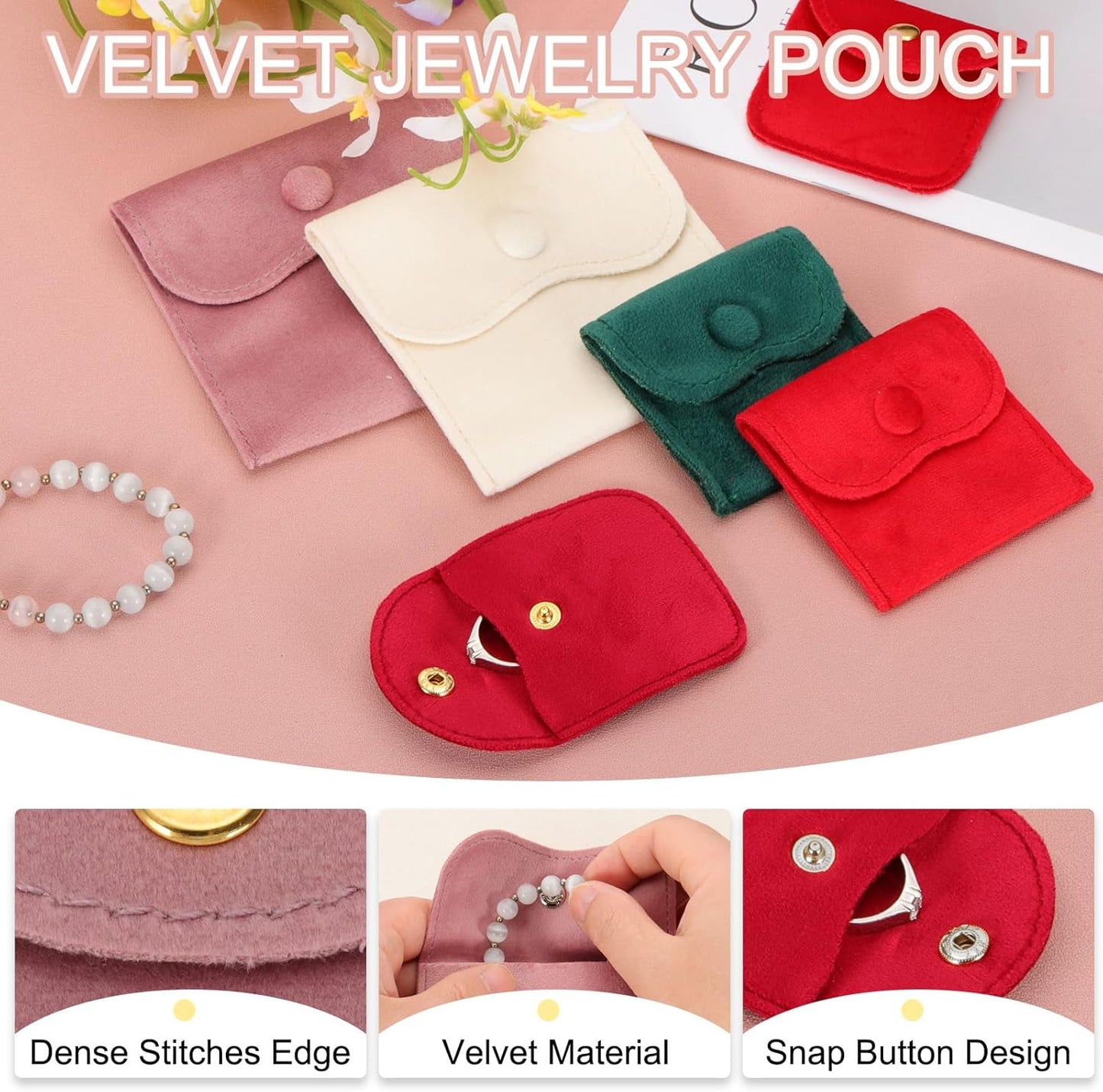 Squeeze Top Sunglass Pouch, PU Leather Soft Eyeglass Pouch Portable Travel Sunglasses Organizer (1 Set) Pink White -