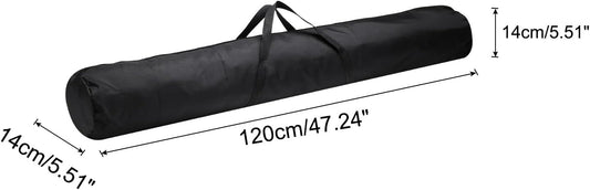 Folding Camping Chair Replacement Bag 47.2" x 5.5", Portable Storage Tent with Handle Strap for Outdoor Hiking Travel, Black - 5.5"