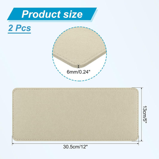 12 x 5 Inch Felt Bag Base Shaper, 2pcs Bottom Pad Organizer Insert Rectangle Liner Board for Purse Handbag Tote Travel Canvas Cosmetic, Beige -