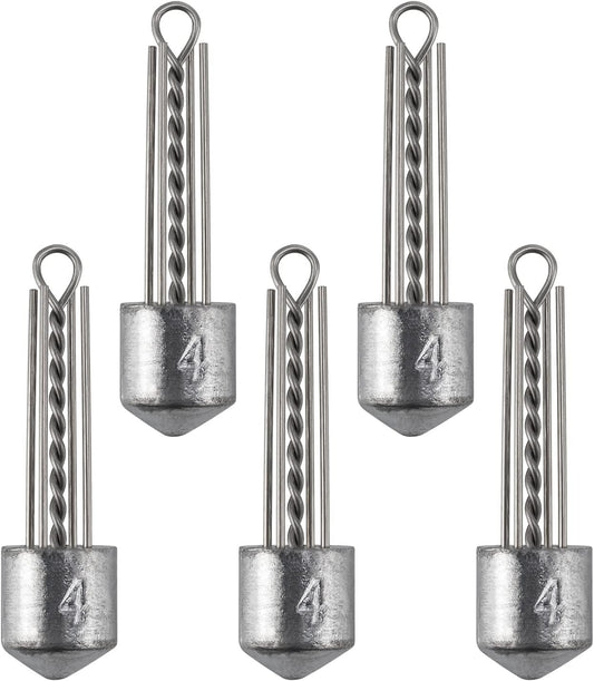 5 Pack Spider Surf Fishing Weight Sputnik Sinker 1oz-8oz Saltwater Beach Casting Sea Bottom Holder - 4oz-5