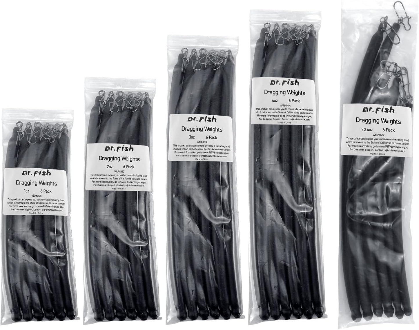 6 Pack Dragging Weights for Catfishing, Drifting Weight Freshwater Fishing Sinkers Bottom Search Slip Stick Trolling Catfish Tackle Gear - 3oz-6