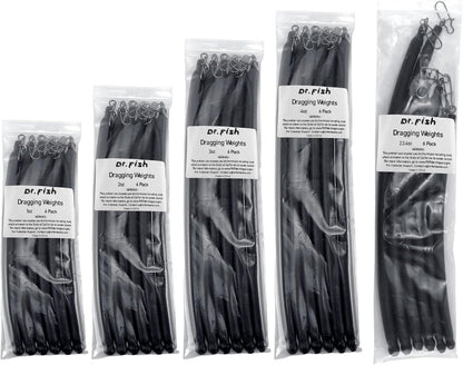 6 Pack Dragging Weights for Catfishing, Drifting Weight Freshwater Fishing Sinkers Bottom Search Slip Stick Trolling Catfish Tackle Gear - 3oz-6