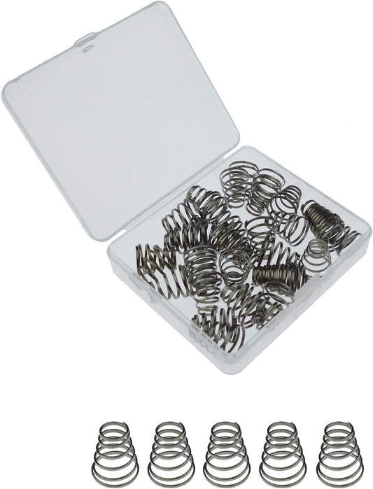 30 Pack 304 Stainless Steel Universal Quick Release Bike Wheel Skewer Springs with Storage Box
