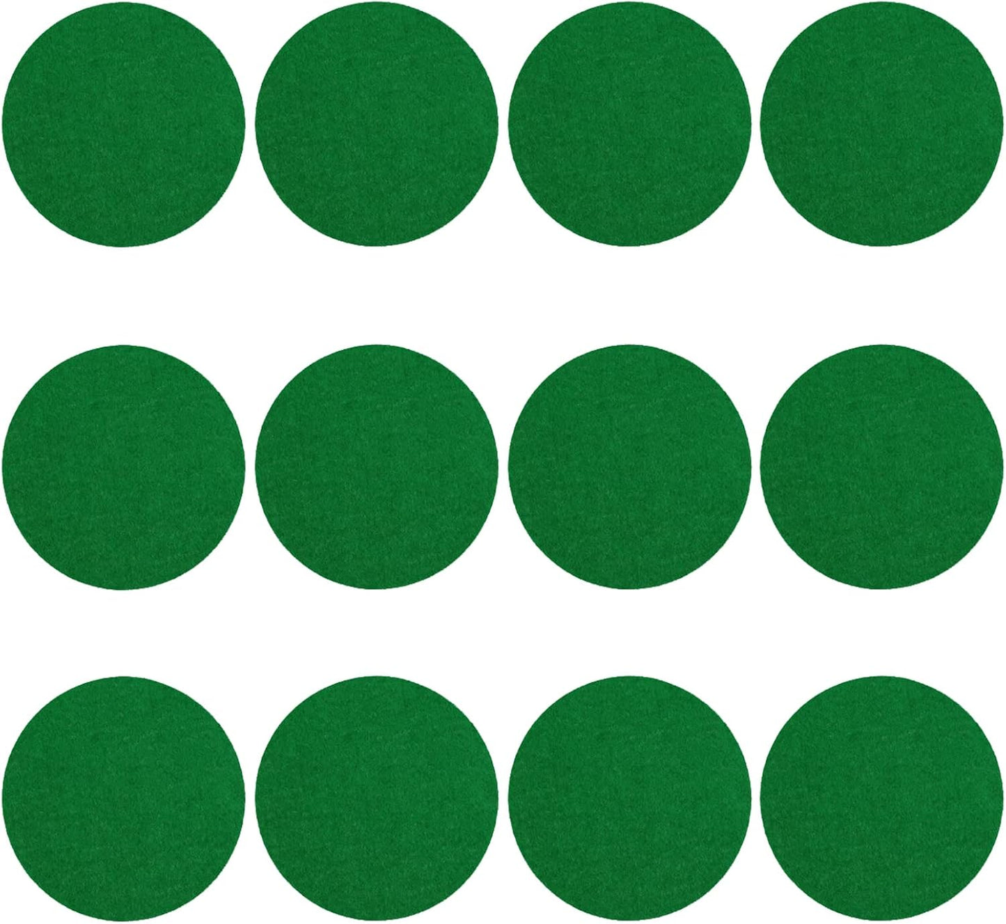 12 Pack Self Adhesive Air Hockey Mallet Felt Pads, Green, 94mm (green-12 Pack)