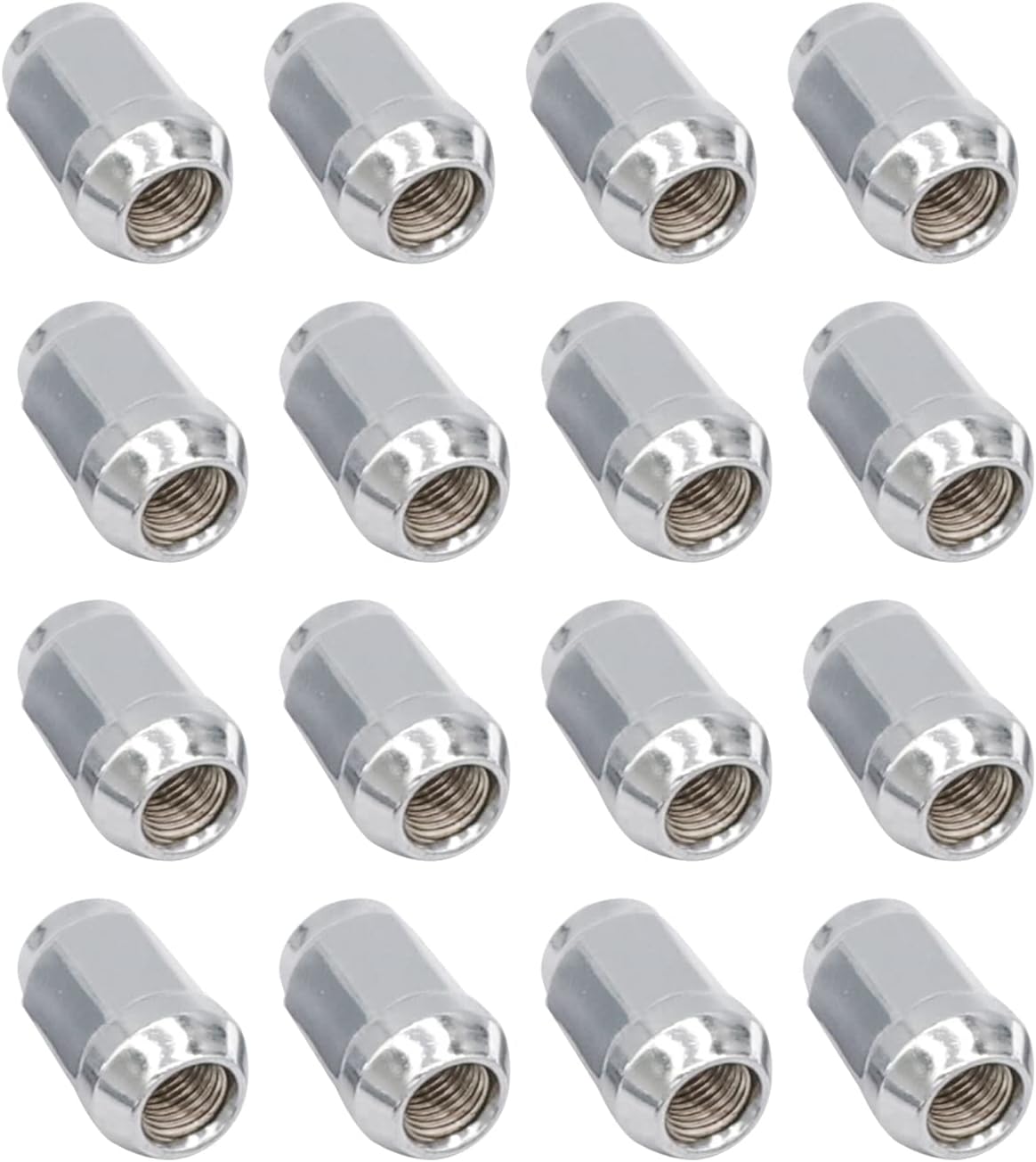 Golf Cart Chrome Lug Nuts Suitable for Yamaha/GEM Models 12MMx1.25-Pack of 16 -