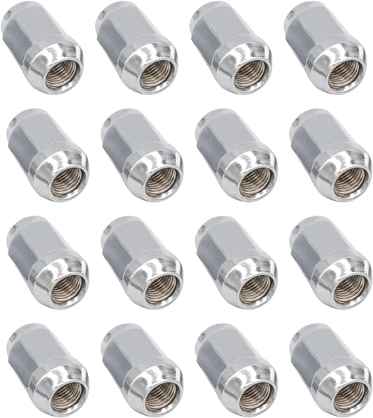 Golf Cart Chrome Lug Nuts Suitable for Yamaha/GEM Models 12MMx1.25-Pack of 16 -