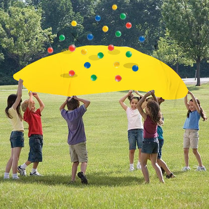 Hole Tarp Team Building Exercise Activities Games Teamwork Group Learning Fun Playing Yellow - 85''Lx57''W