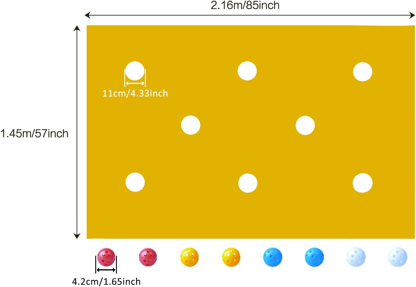 Hole Tarp Team Building Exercise Activities Games Teamwork Group Learning Fun Playing Yellow - 85''Lx57''W