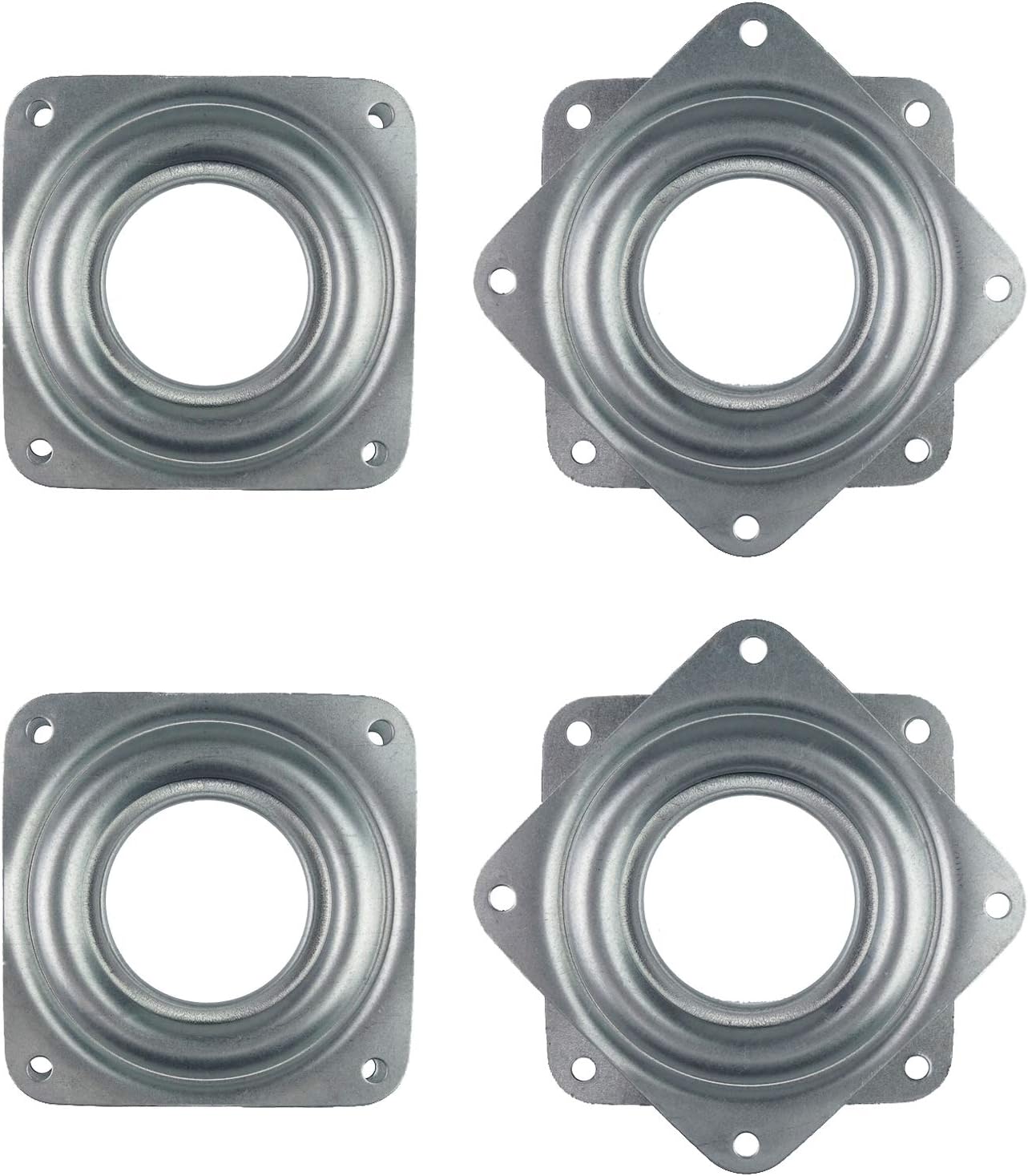 4 Pack 2.8 Inches Lazy Susan Turntable, 5/16 InchesThick & 100 LB Capacity,Silver
