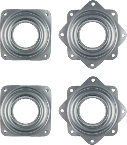 4 Pack 2.8 Inches Lazy Susan Turntable, 5/16 InchesThick & 100 LB Capacity,Silver