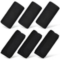 6 Pieces Car Seat Strap Pads Covers for Baby Kids, Carseat Shoulder Pads, Soft Belt Cover Infant Stroller Safety Cushion Boy and Girl, 2.4 x 5.7 Inches(Black) Black -
