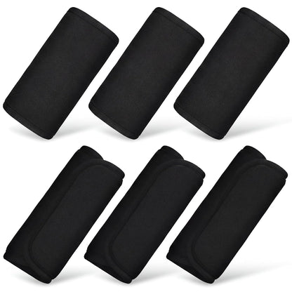 6 Pieces Car Seat Strap Pads Covers for Baby Kids, Carseat Shoulder Pads, Soft Belt Cover Infant Stroller Safety Cushion Boy and Girl, 2.4 x 5.7 Inches(Black) Black -