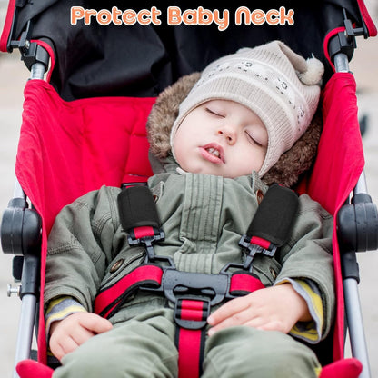6 Pieces Car Seat Strap Pads Covers for Baby Kids, Carseat Shoulder Pads, Soft Belt Cover Infant Stroller Safety Cushion Boy and Girl, 2.4 x 5.7 Inches(Black) Black -