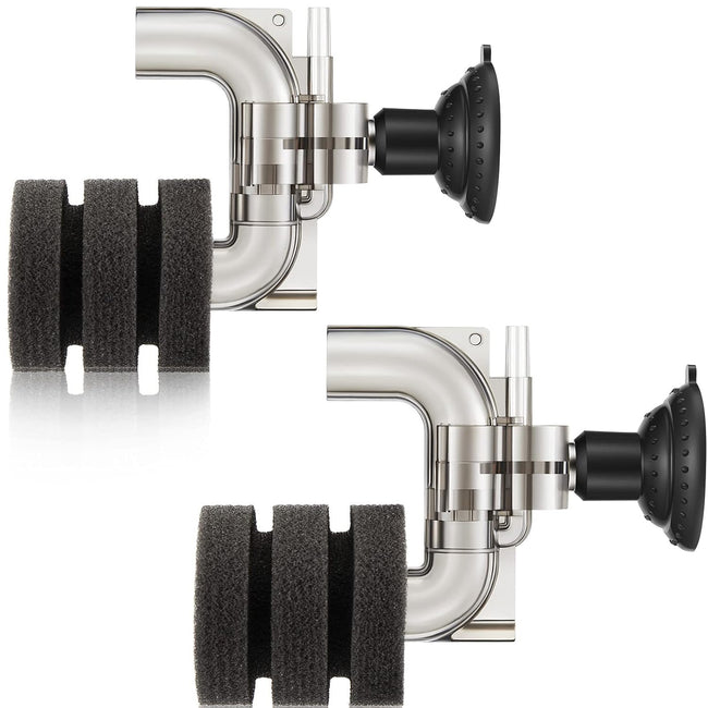 2 Pieces Mini Aquarium Single Sponge Filter Submersible Foam Quiet for Small Fish Tank 0.5-5 Gallon Fixed Freshwater Salt Water - Hover Image