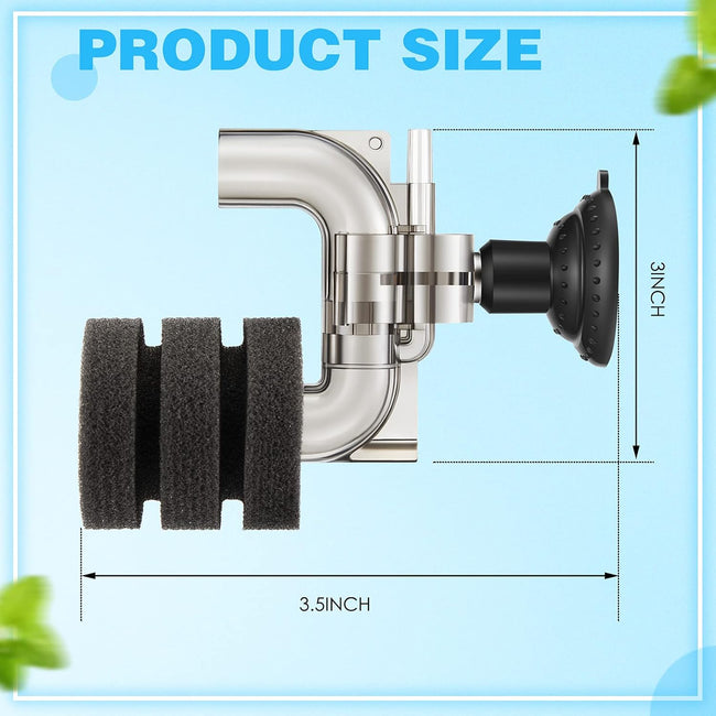 2 Pieces Mini Aquarium Single Sponge Filter Submersible Foam Quiet for Small Fish Tank 0.5-5 Gallon Fixed Freshwater Salt Water - Main Image
