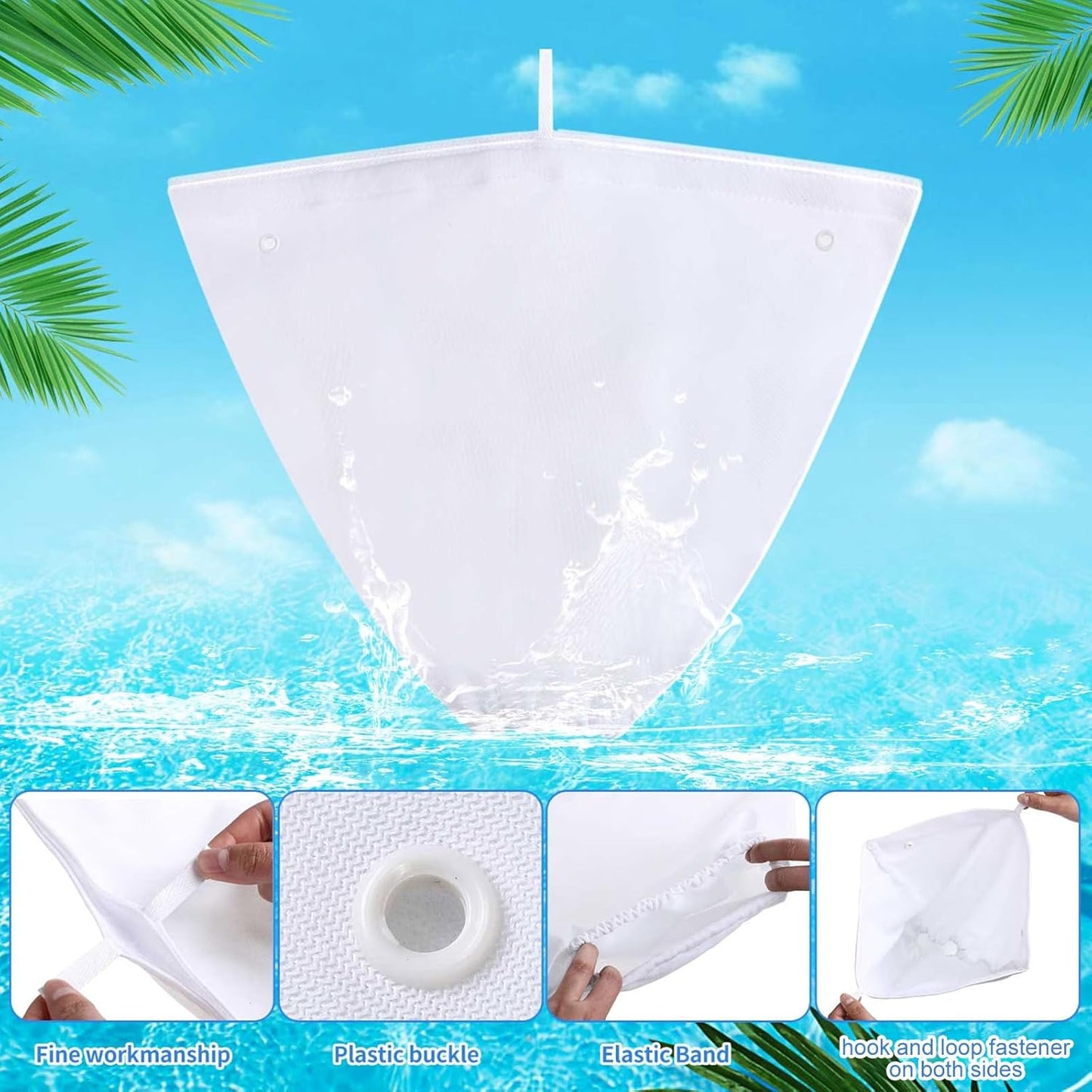4 Pcs Pool Cleaner Fine Filter Bag Spa Part Replacement Compatible with Aquabot Products 8114 Wheeled Cleaners S2-40 S2-50 Pura 4X 5X S2-4x S2-4xi S2-5x -.