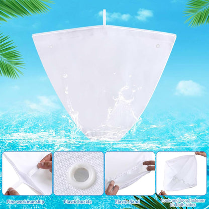 4 Pcs Pool Cleaner Fine Filter Bag Spa Part Replacement Compatible with Aquabot Products 8114 Wheeled Cleaners S2-40 S2-50 Pura 4X 5X S2-4x S2-4xi S2-5x -.