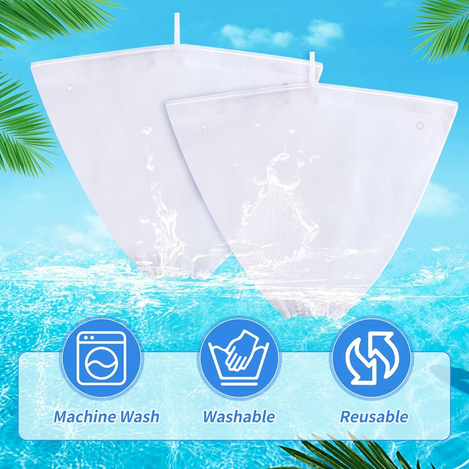 4 Pcs Pool Cleaner Fine Filter Bag Spa Part Replacement Compatible with Aquabot Products 8114 Wheeled Cleaners S2-40 S2-50 Pura 4X 5X S2-4x S2-4xi S2-5x -.