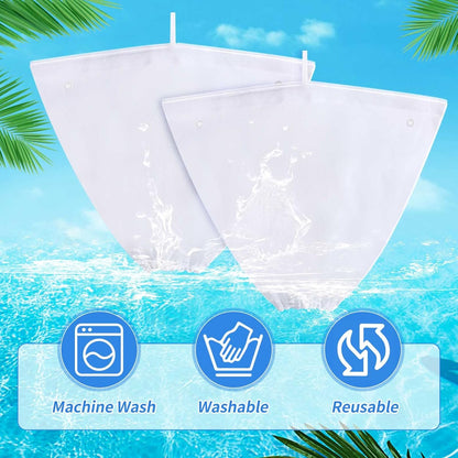 4 Pcs Pool Cleaner Fine Filter Bag Spa Part Replacement Compatible with Aquabot Products 8114 Wheeled Cleaners S2-40 S2-50 Pura 4X 5X S2-4x S2-4xi S2-5x -.