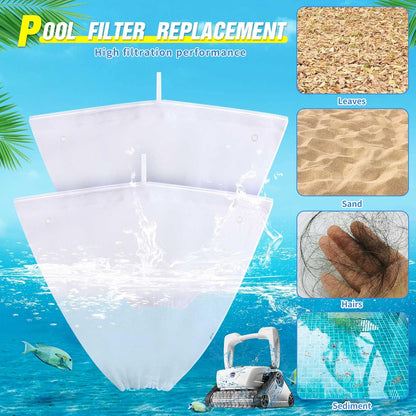 4 Pcs Pool Cleaner Fine Filter Bag Spa Part Replacement Compatible with Aquabot Products 8114 Wheeled Cleaners S2-40 S2-50 Pura 4X 5X S2-4x S2-4xi S2-5x -.