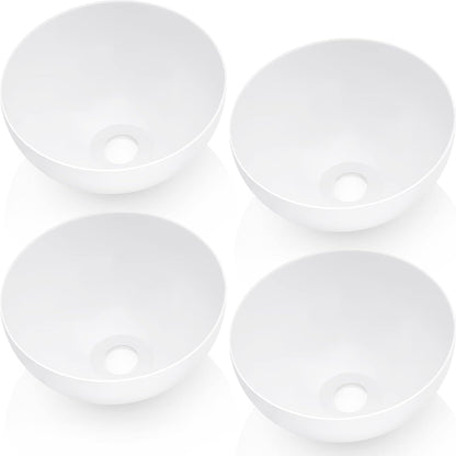 4 Packs Floor Lamp Shade 10 Inch Plastic Bowl Replacement White Lamps Shades Cover for Living Room Bedroom Upright -