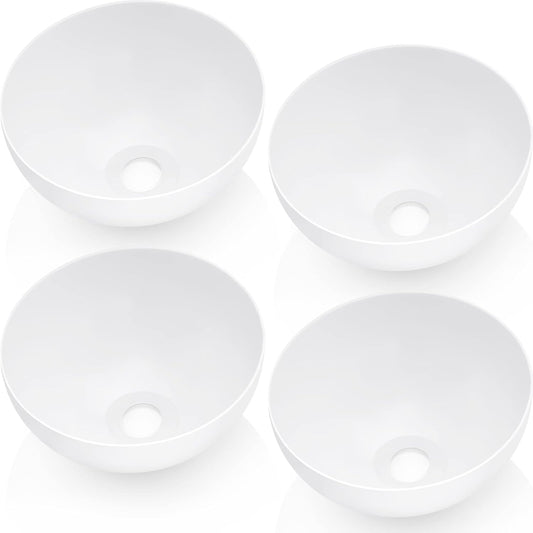 4 Packs Floor Lamp Shade 10 Inch Plastic Bowl Replacement White Lamps Shades Cover for Living Room Bedroom Upright -