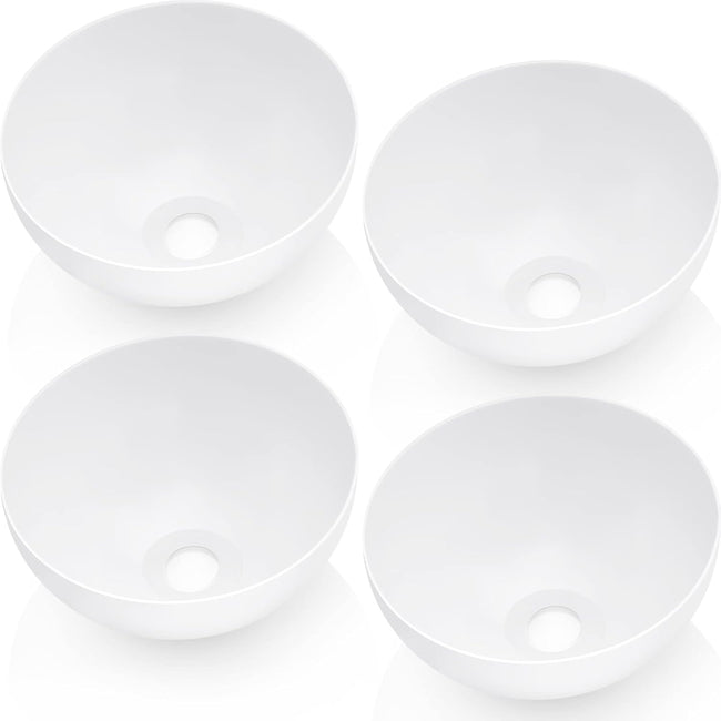 4 Packs Floor Lamp Shade 10 Inch Plastic Bowl Replacement White Lamps Shades Cover for Living Room Bedroom Upright - Hover Image