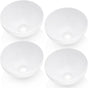 4 Packs Floor Lamp Shade 10 Inch Plastic Bowl Replacement White Lamps Shades Cover for Living Room Bedroom Upright -