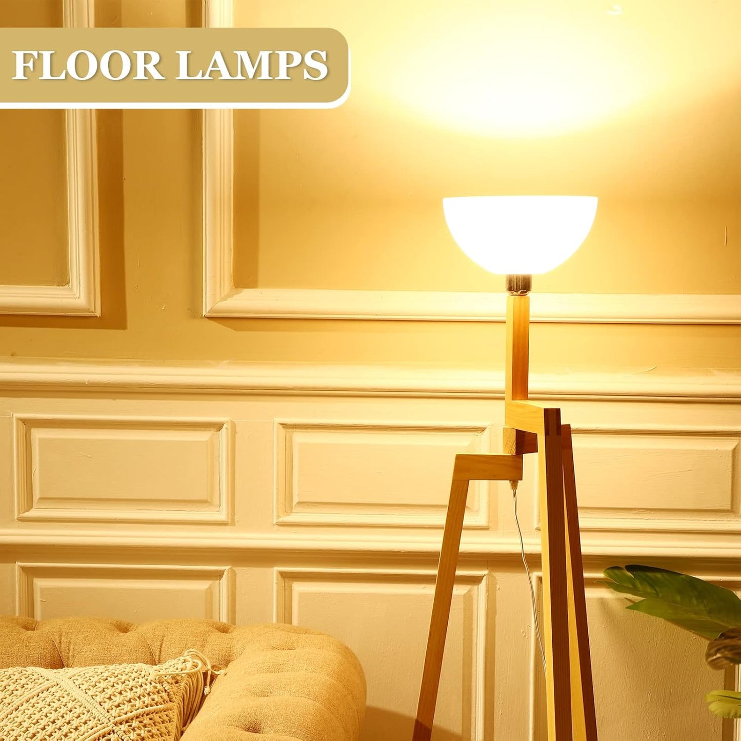 4 Packs Floor Lamp Shade 10 Inch Plastic Bowl Replacement White Lamps Shades Cover for Living Room Bedroom Upright -