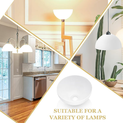 4 Packs Floor Lamp Shade 10 Inch Plastic Bowl Replacement White Lamps Shades Cover for Living Room Bedroom Upright -