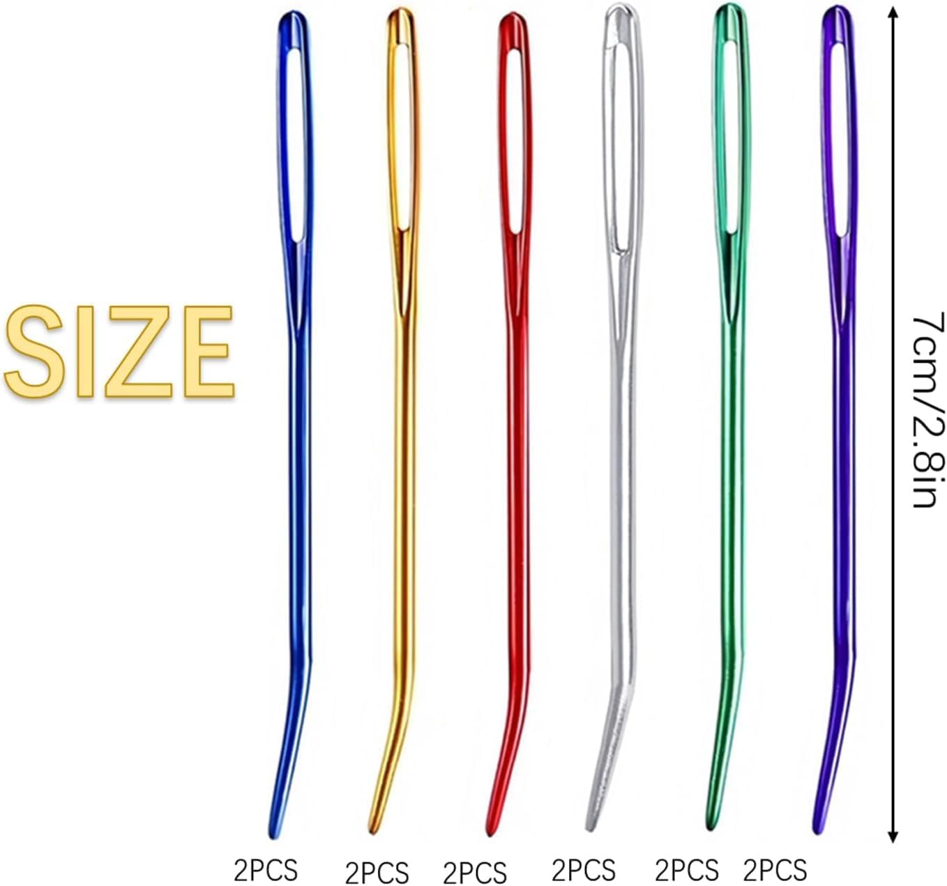 12 Pcs Yarn Needle, Crochet Tapestry Needles for Crocheting, Large-Eye Blunt Needles, Large Eye Weaving Needle with Storage Box, Darning
