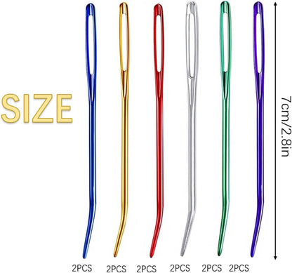 12 Pcs Yarn Needle, Crochet Tapestry Needles for Crocheting, Large-Eye Blunt Needles, Large Eye Weaving Needle with Storage Box, Darning