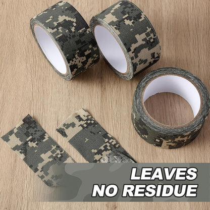 3 Rolls 2" x 32 ft Camo Tape, Self Adhesive Protective Camouflage Tape Waterproof Duct Non Reflective Fabric for Outdoor Hunting Military -